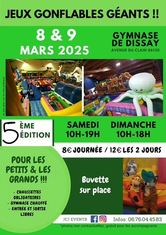 Affiche des jeux gonflables 2025