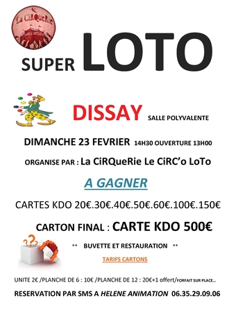 Affiche du loto du 23 février 2025