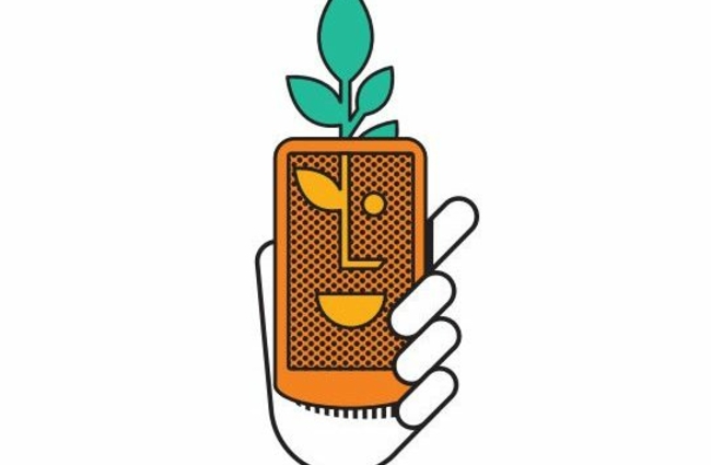 Visuel de l'opération représentant un téléphone mobile dans une main surmonté d'un végétal