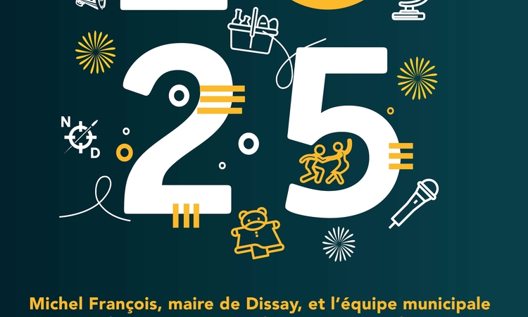 Affiche des voeux 2025 de la municipalité de Dissay